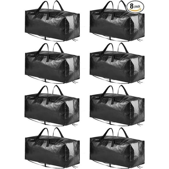 Heavy Duty Moving Bags,ExtraLarge Storage Totes W/Backpack Straps Strong Handles - Picture 7 of 7